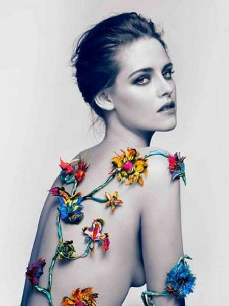  Кристен Стюарт фото с цветами