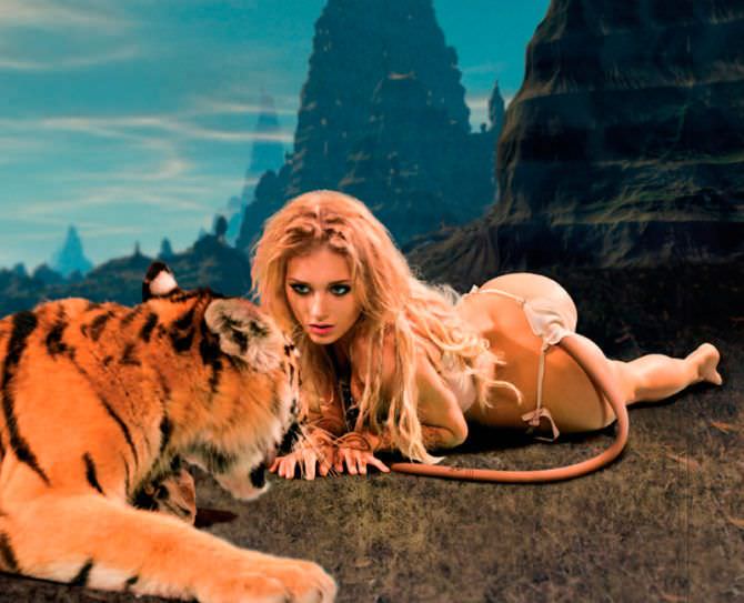Кристина Асмус фото в максим с тигром