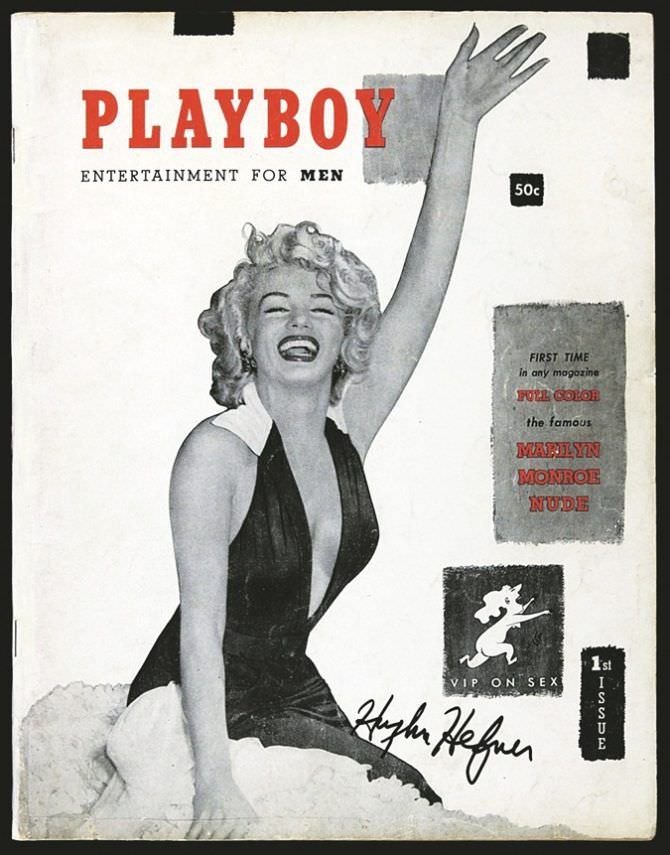 Мэрилин Монро фото обложки первого выпуска плейбой