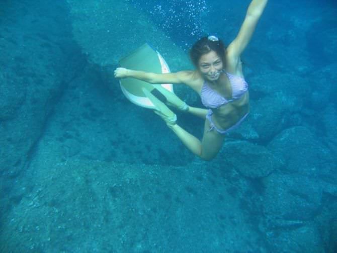 Марина Казанкова фотография в ластах под водой